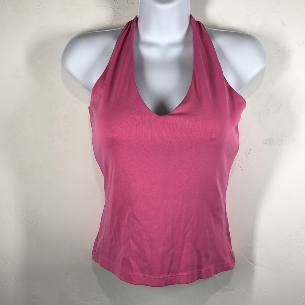 Carilyn Vaile Pink halter Y2K size large